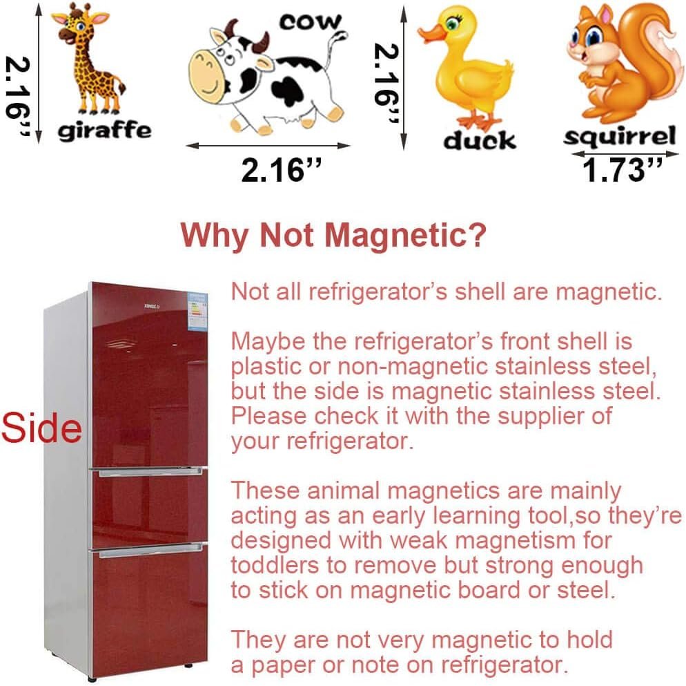 wholesale animal magnets letters refrigerator for kids toddlers 1-3, 32 fridge magnetic animal toys set with clear & big letters educational spelling early learning tool factory & supplier oem