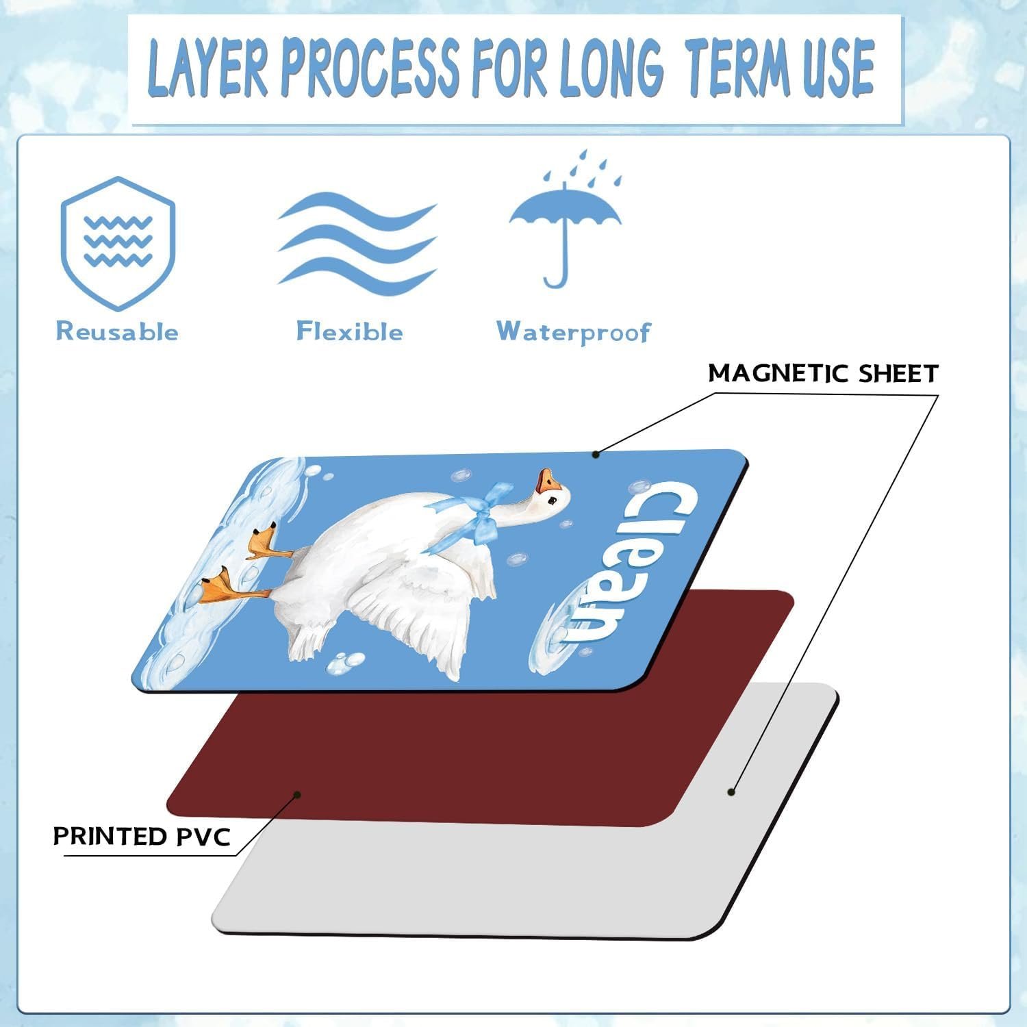 wholesale dishwasher magnet clean dirty sign - cosmisun goose clean dirty magnet for dishwasher double sided reversible dish washer magnetic sign funny goose flip indicator for home kitchen refrigerator decor factory & supplier oem