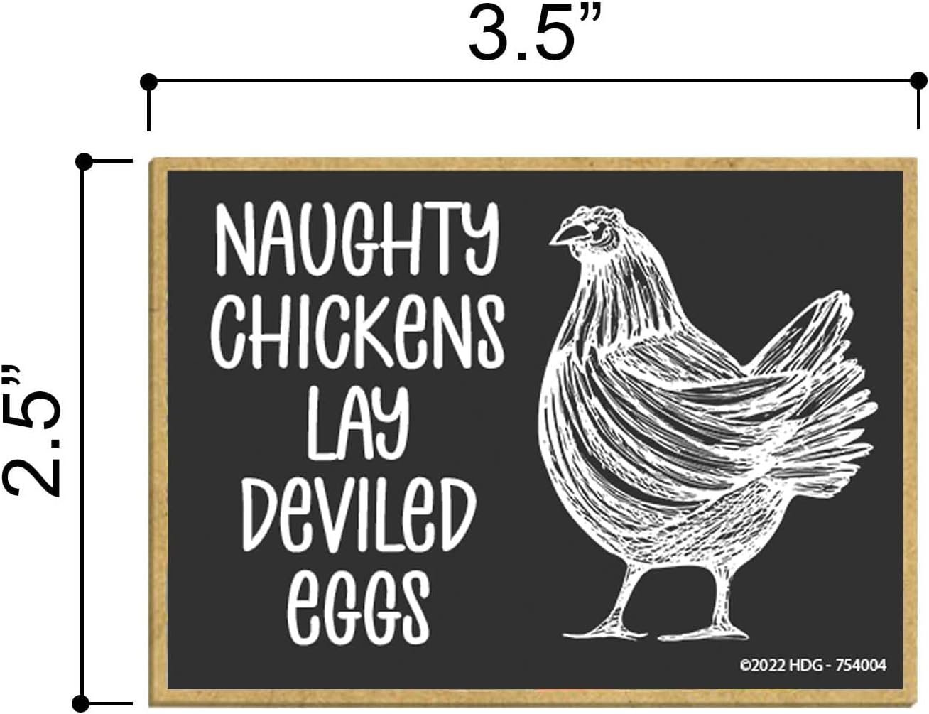 wholesale honey dew gifts, naughty chickens lay deviled eggs, 2.5 inch by 3.5 inch, fridge magnet, refrigerator magnets, funny chicken decor, 754004 factory & supplier oem