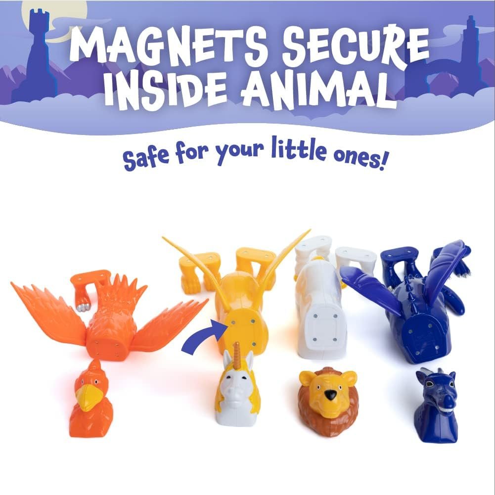 wholesale popular playthings magnetic mix or match mythical kingdom toy play set, 15 pieces factory & supplier oem