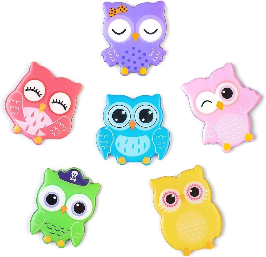 wholesale 6-pack fridge magnets for kids adults refrigerator magnets cute owl ornament funny decor for kitchen office classroom whiteboard lockers, magnet set ideal gift by morcart (6pcs-owl) factory & supplier oem