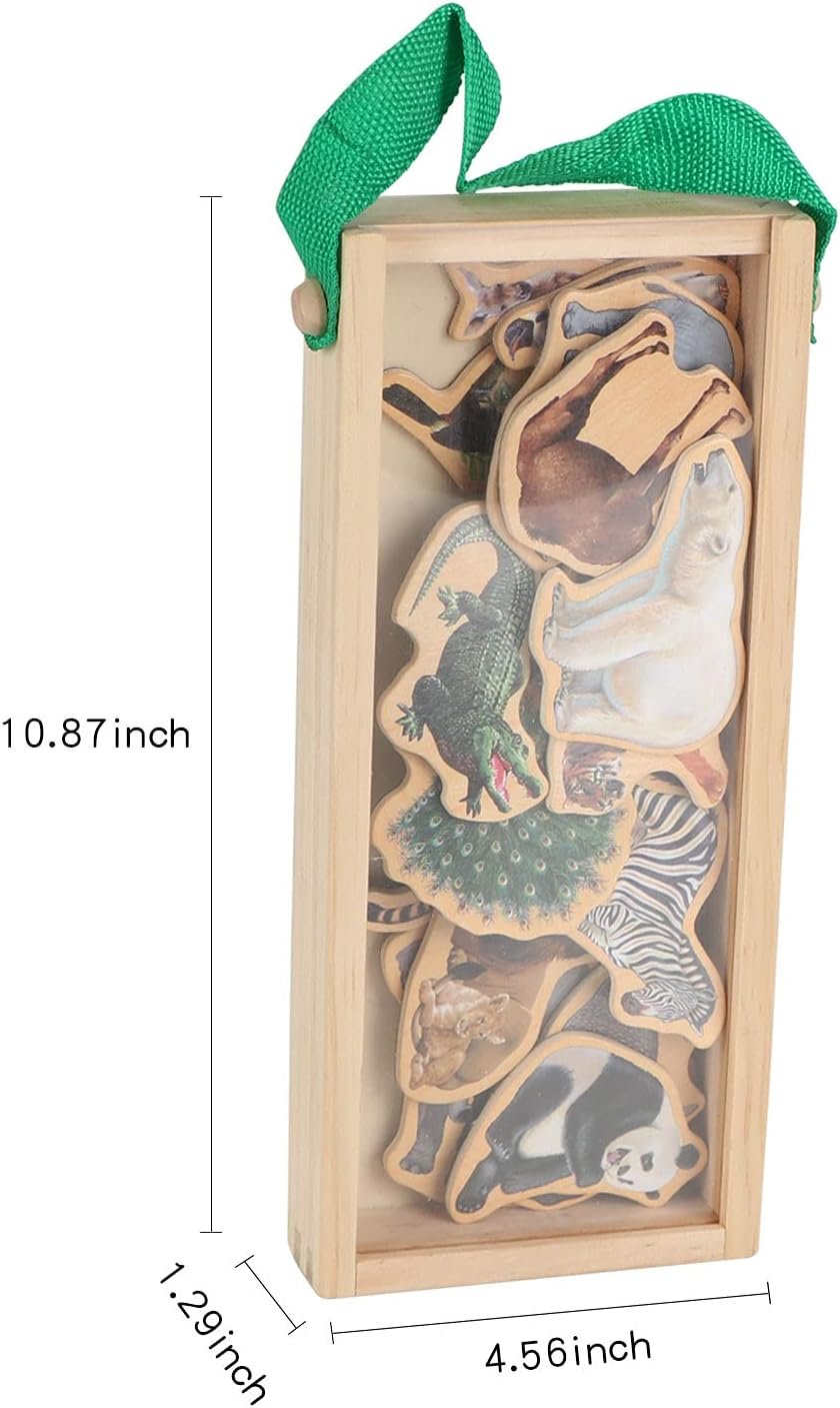 wholesale refrigerator magnets for kids - zoo animal fridge magnets for toddlers - wooden magnetic toys for baby kids' developmental learning factory & supplier oem