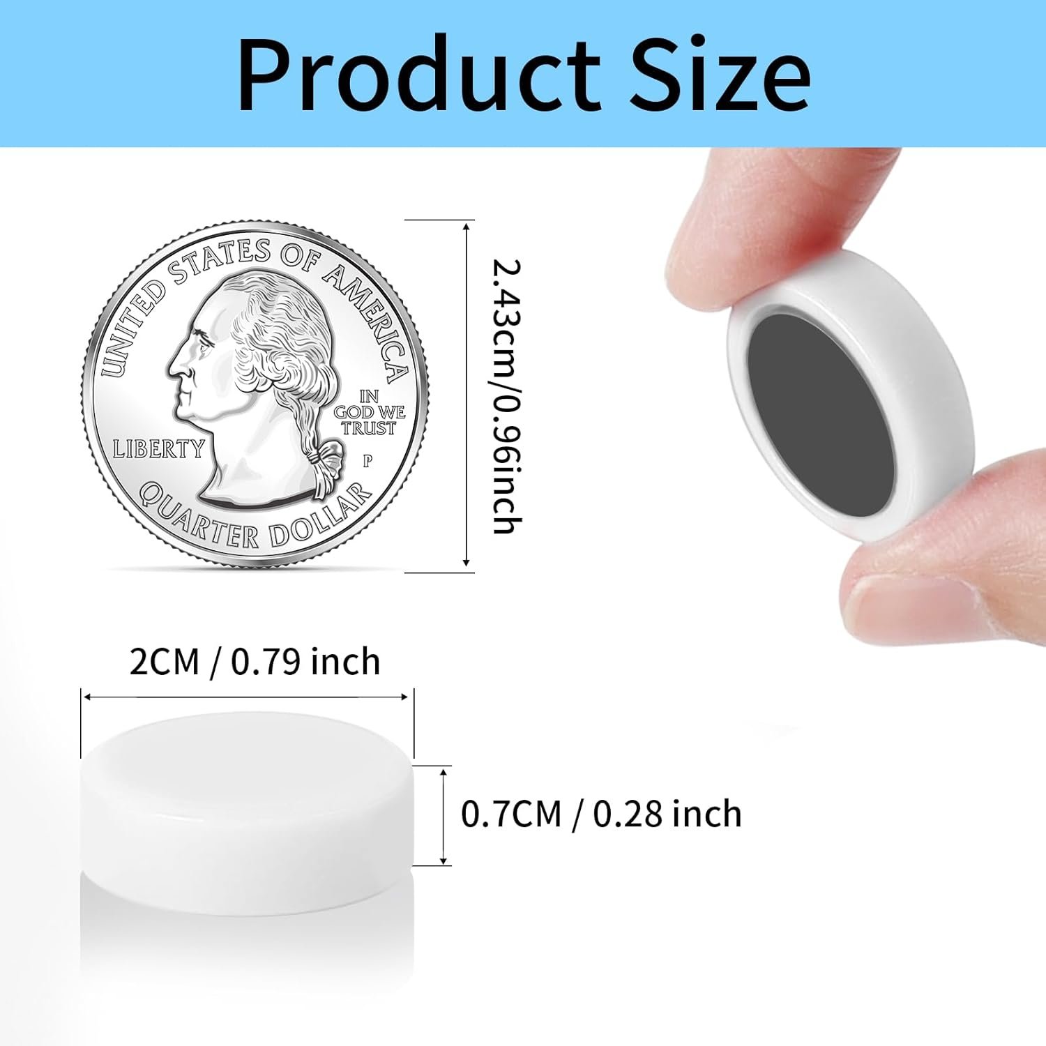 wholesale fridge magnets, 30 pack strong small heavy duty magnets, decorative mini cute round refrigerator magnets for whiteboard, crafts, fridge, locker, classroom, office,kitchen (white) factory & supplier oem