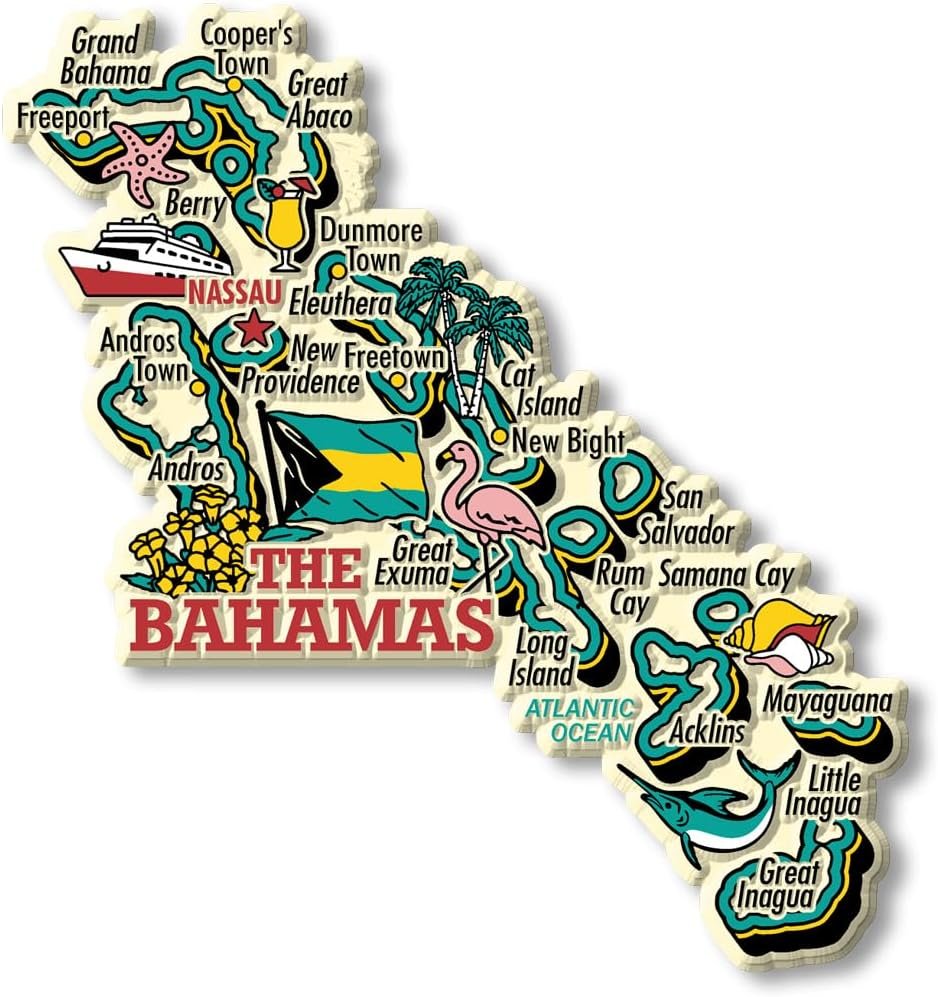 wholesale the bahamas jumbo country map magnet by classic magnets, collectible souvenirs made in the usa factory & supplier oem