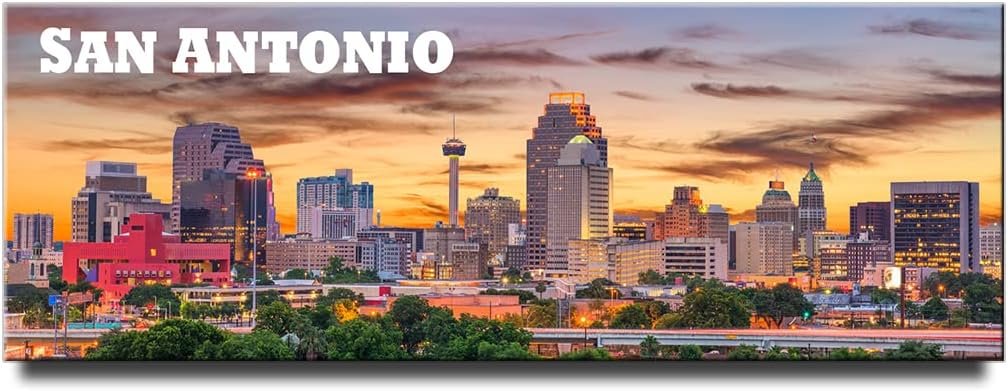 wholesale san antonio panoramic fridge magnet texas travel souvenir factory & supplier oem