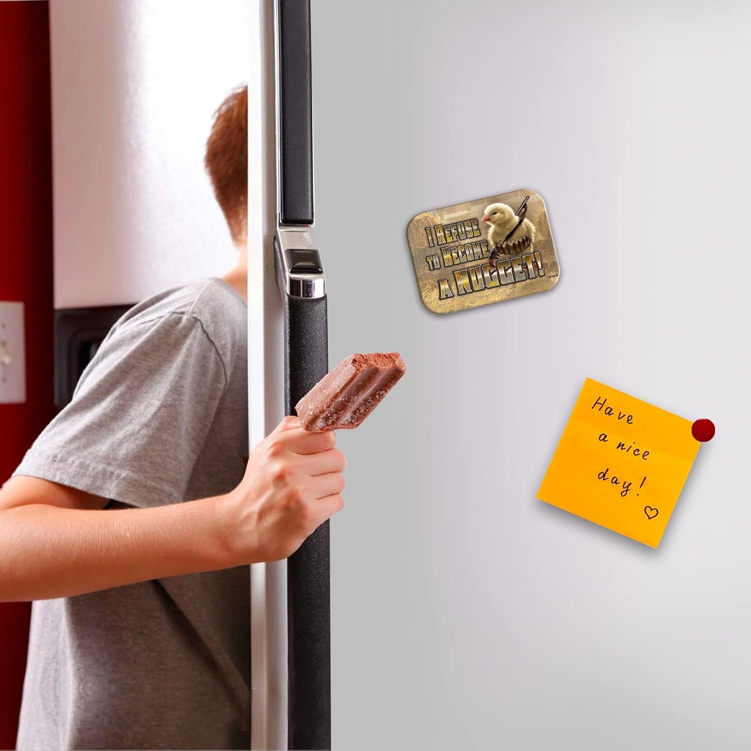 wholesale desperate enterprises chicken nugget refusal refrigerator magnet - funny magnets for office, home & school - made in the usa factory & supplier oem