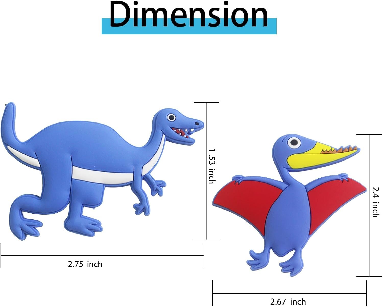wholesale 12pcs funny creative dinosaur magnets for fridge, durable decorative magnets for home kitchen school educational toys whiteboard presentation factory & supplier oem