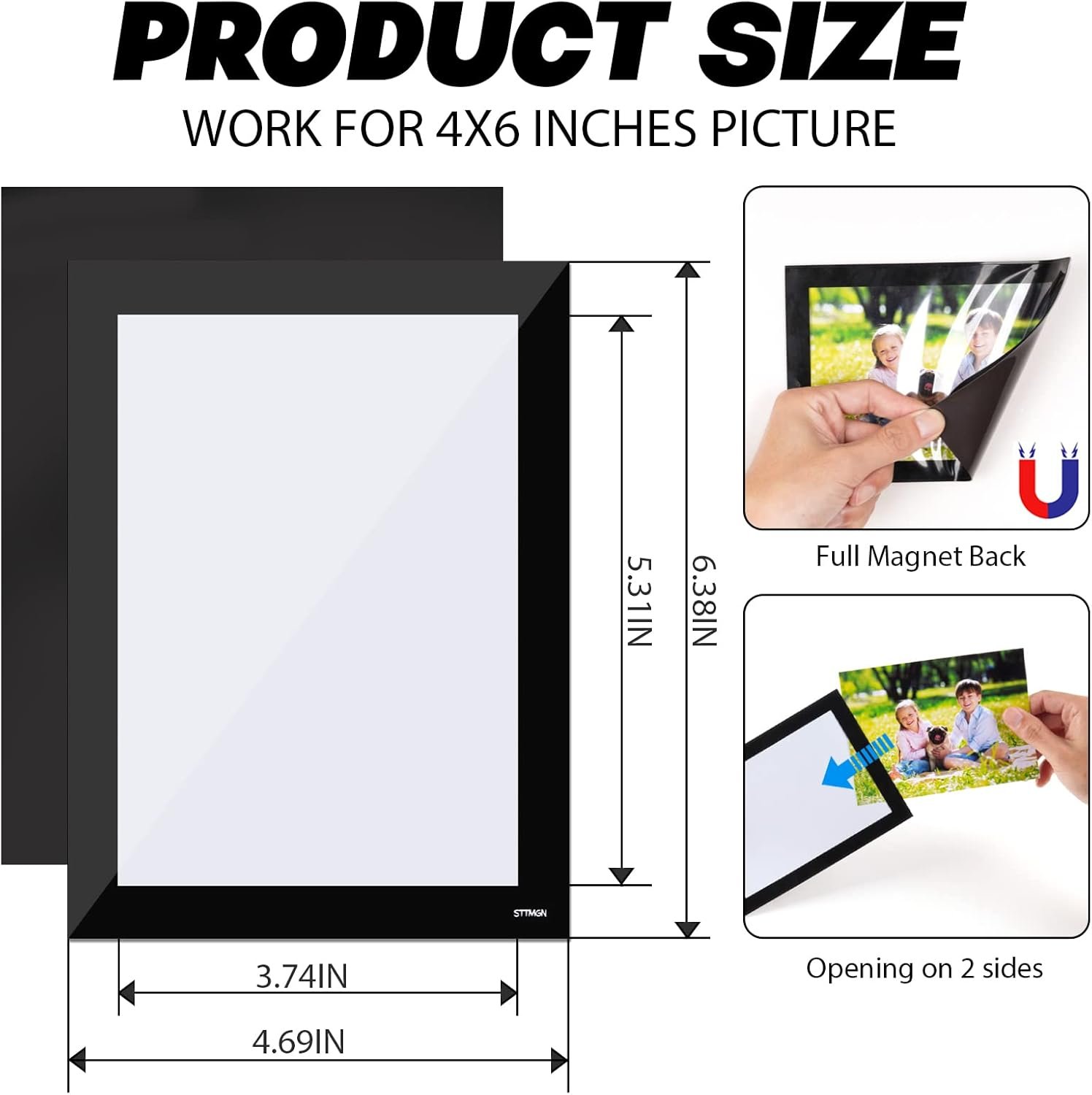 wholesale magnetic picture frames with black border(4