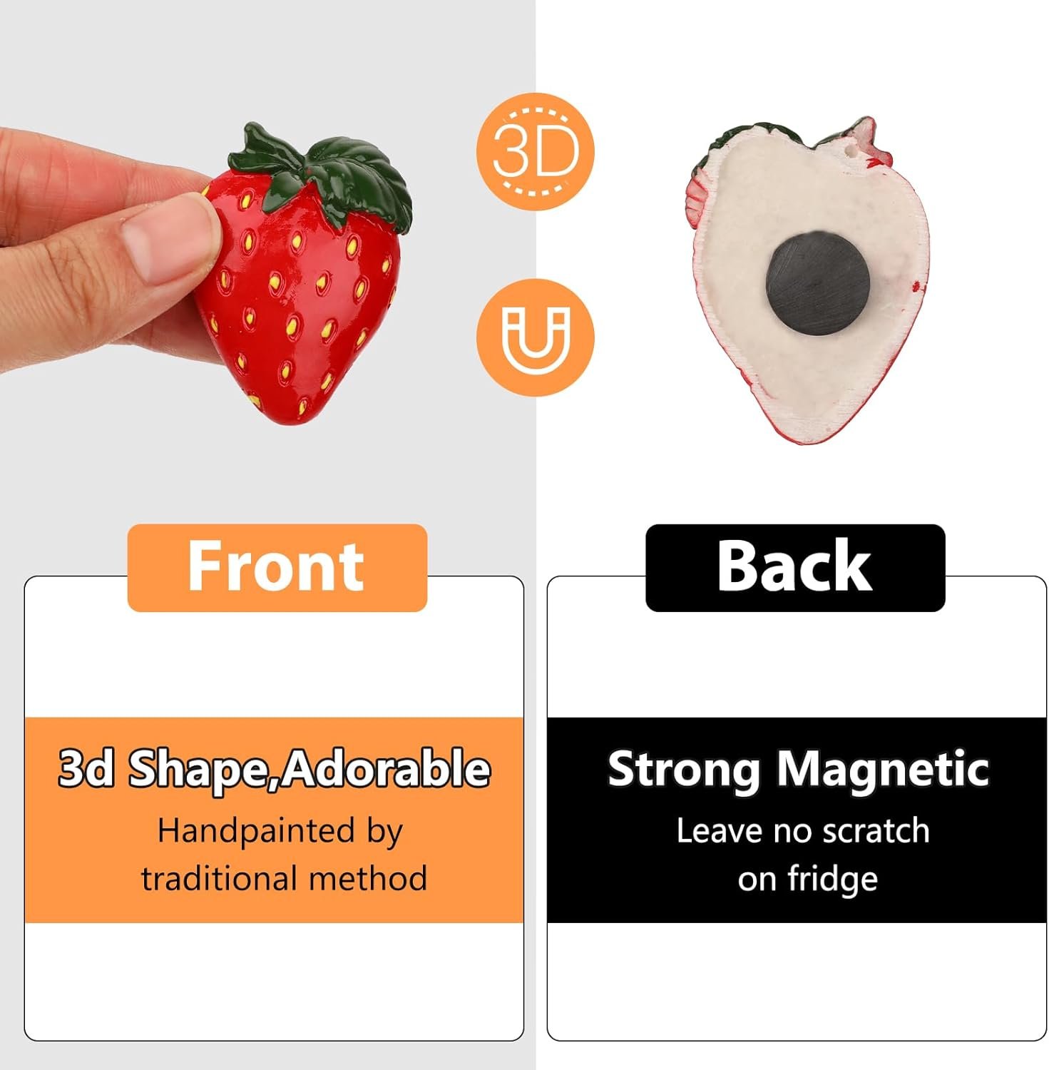 wholesale molain fruit fridge magnets, 8pcs cute cartoon refrigerator magnet 3d resin fruit magnetic fridge magnets for refrigerators whiteboards maps and other magnetic items factory & supplier oem