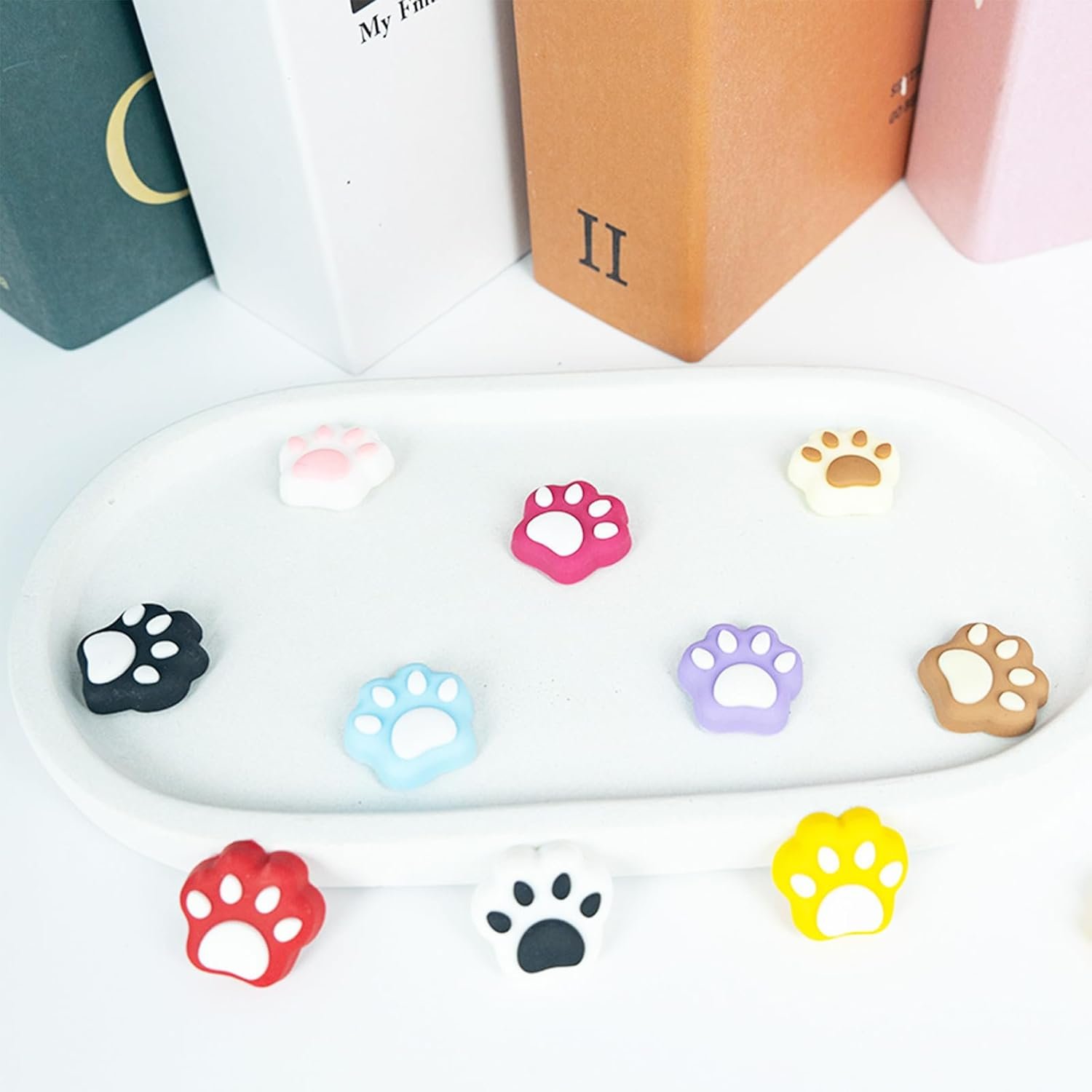 wholesale 20pcs paw print magnets fridge magnets cute refrigerator magnets decorative magnet set for locker accessories whiteboard, classroom decor, kitchen,cabinet and office decor (cat paw) factory & supplier oem