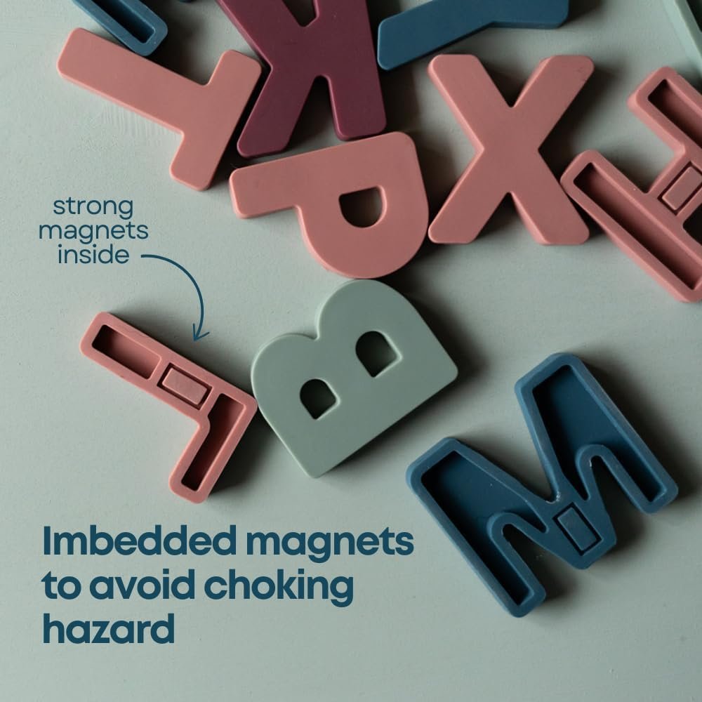 wholesale food-grade silicone uppercase abc magnetic alphabet letters - 26 pcs educational multicolor alphabet fridge magnets for toddlers 1-3 - magnetic letters for classroom learning factory & supplier oem
