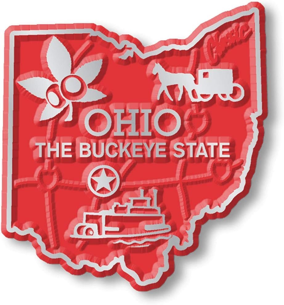 wholesale ohio six-piece state magnet set by classic magnets, includes 6 unique designs, collectible souvenirs made in the usa factory & supplier oem