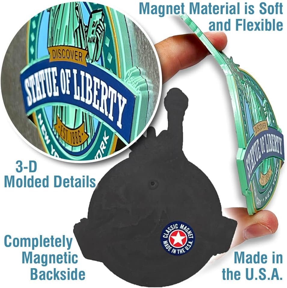 wholesale new york city statue of liberty jumbo magnet by classic magnets, collectible souvenirs made in the usa factory & supplier oem