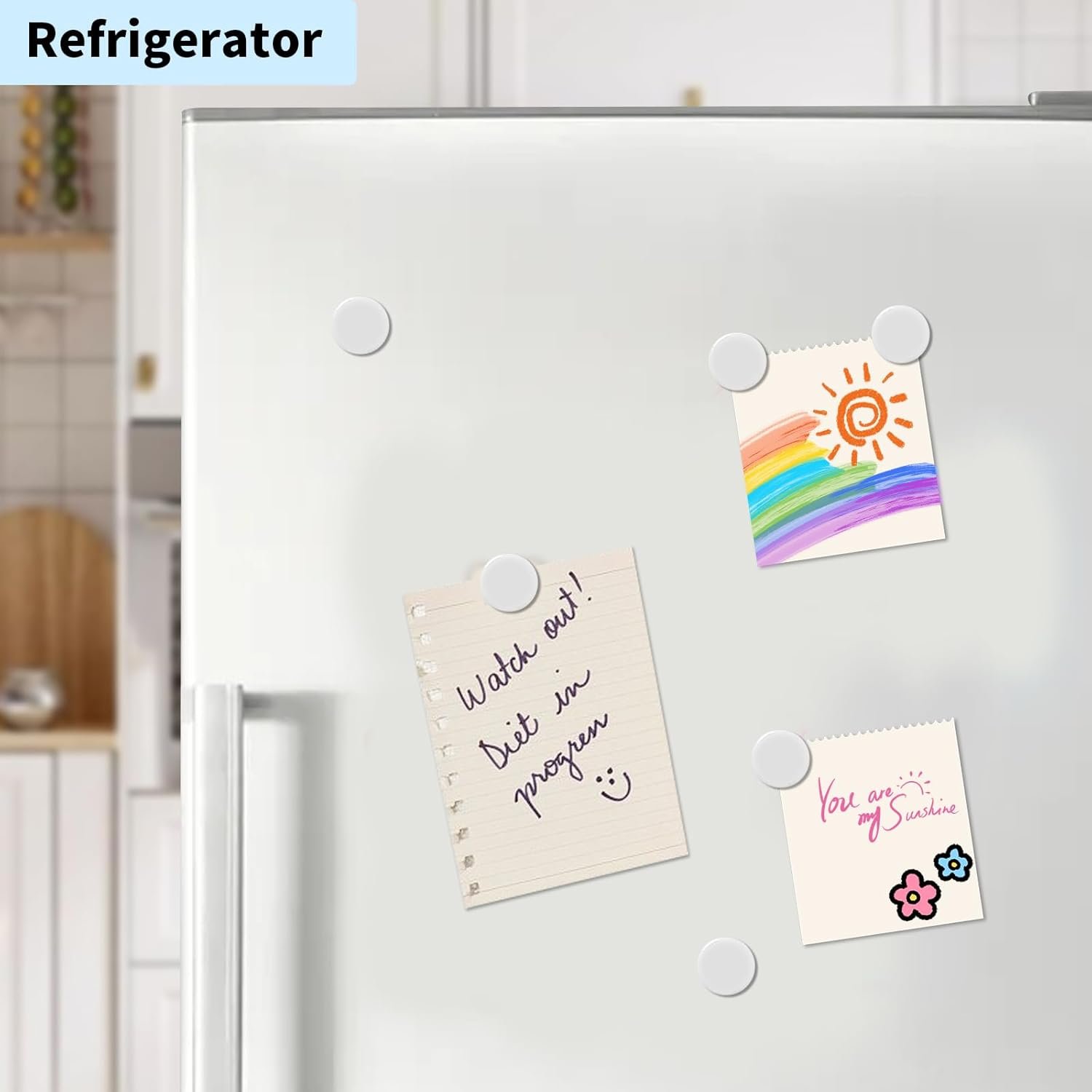 wholesale fridge magnets, 30 pack strong small heavy duty magnets, decorative mini cute round refrigerator magnets for whiteboard, crafts, fridge, locker, classroom, office,kitchen (white) factory & supplier oem