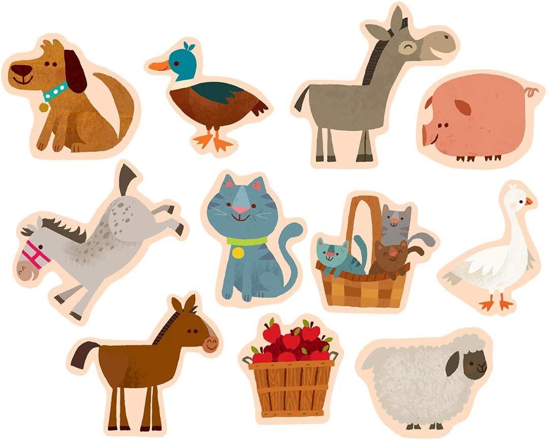 wholesale mudpuppy on the farm – wooden magnetic shapes featuring adorable farmyard animals for children ages 1 and up factory & supplier oem