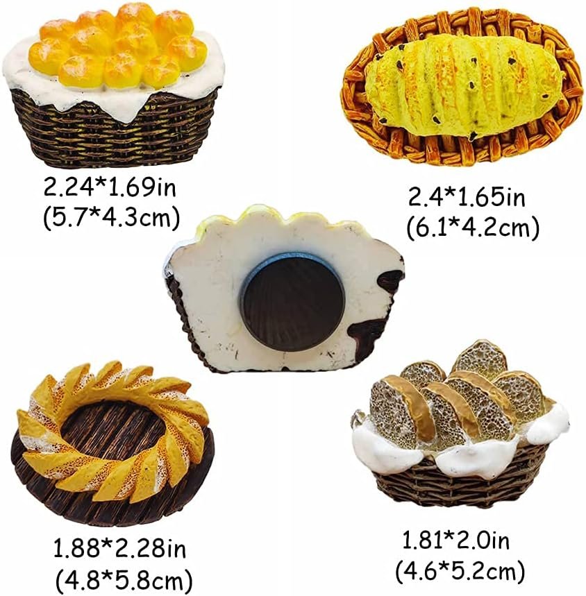 wholesale 8 pcs/set 3d resin refrigerator magnets series home decor fridge magnetic stickers photo office message kitchen accessories (country bread series) factory & supplier oem