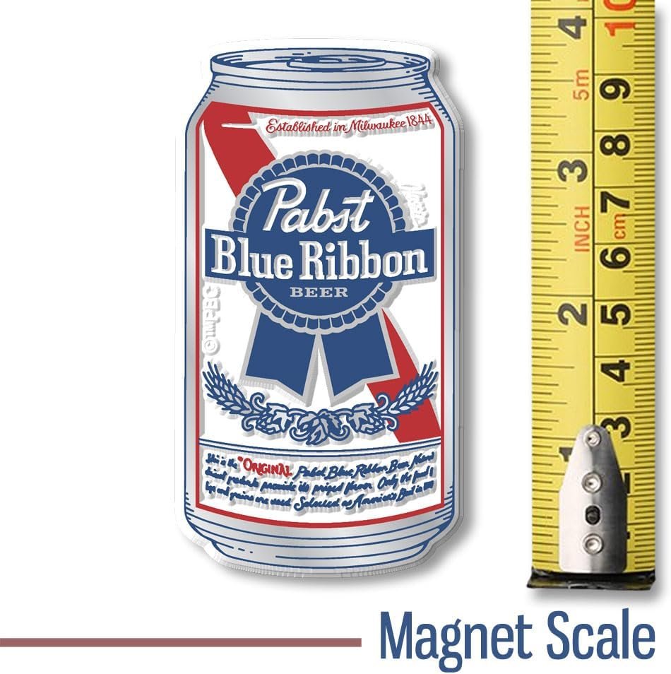 wholesale pabst blue ribbon beer can magnet by classic magnets, collectible gifts made in the usa, 2.0