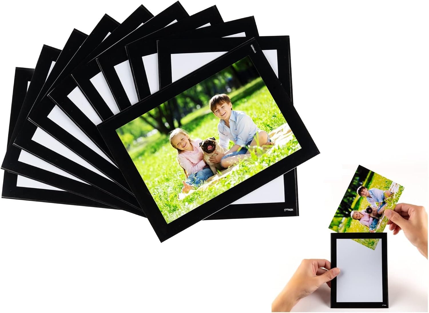 wholesale magnetic picture frames with black border(4