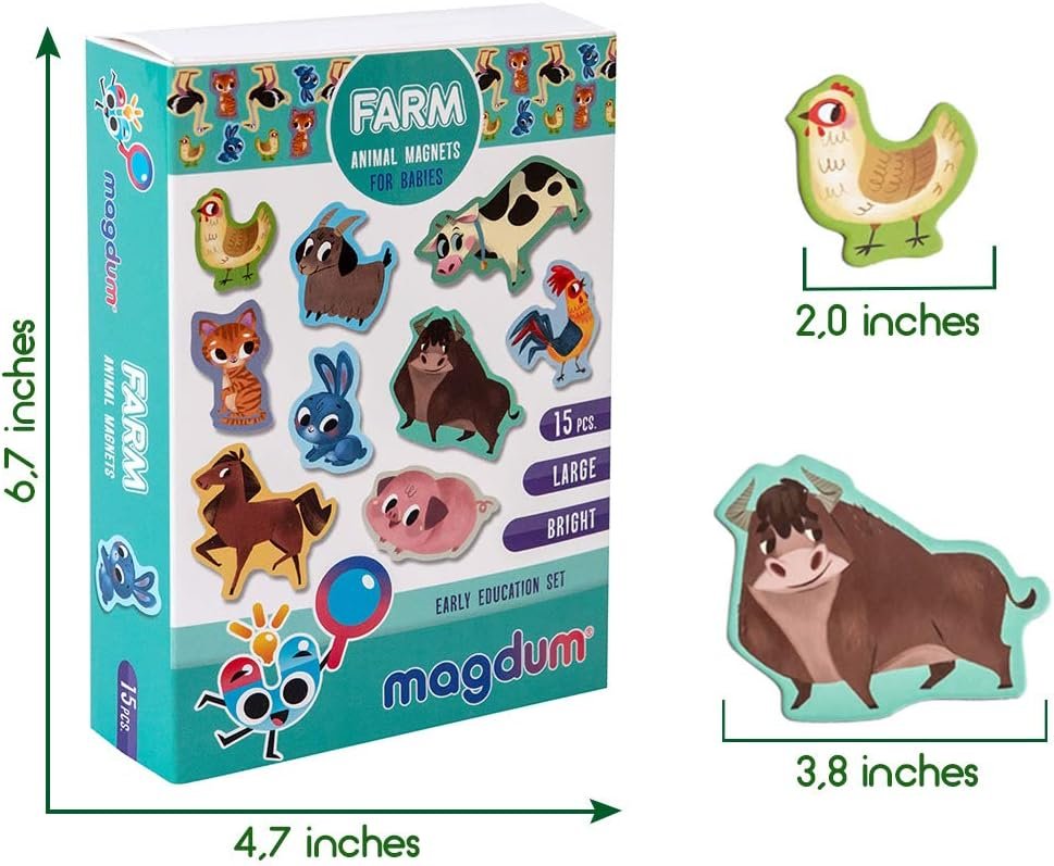 wholesale farm animal magnets -real large fridge magnets for toddlers- magnetic educational toys baby 3 year old baby learning magnets for kids- speech development toys - kid magnets for magnetic theatre factory & supplier oem