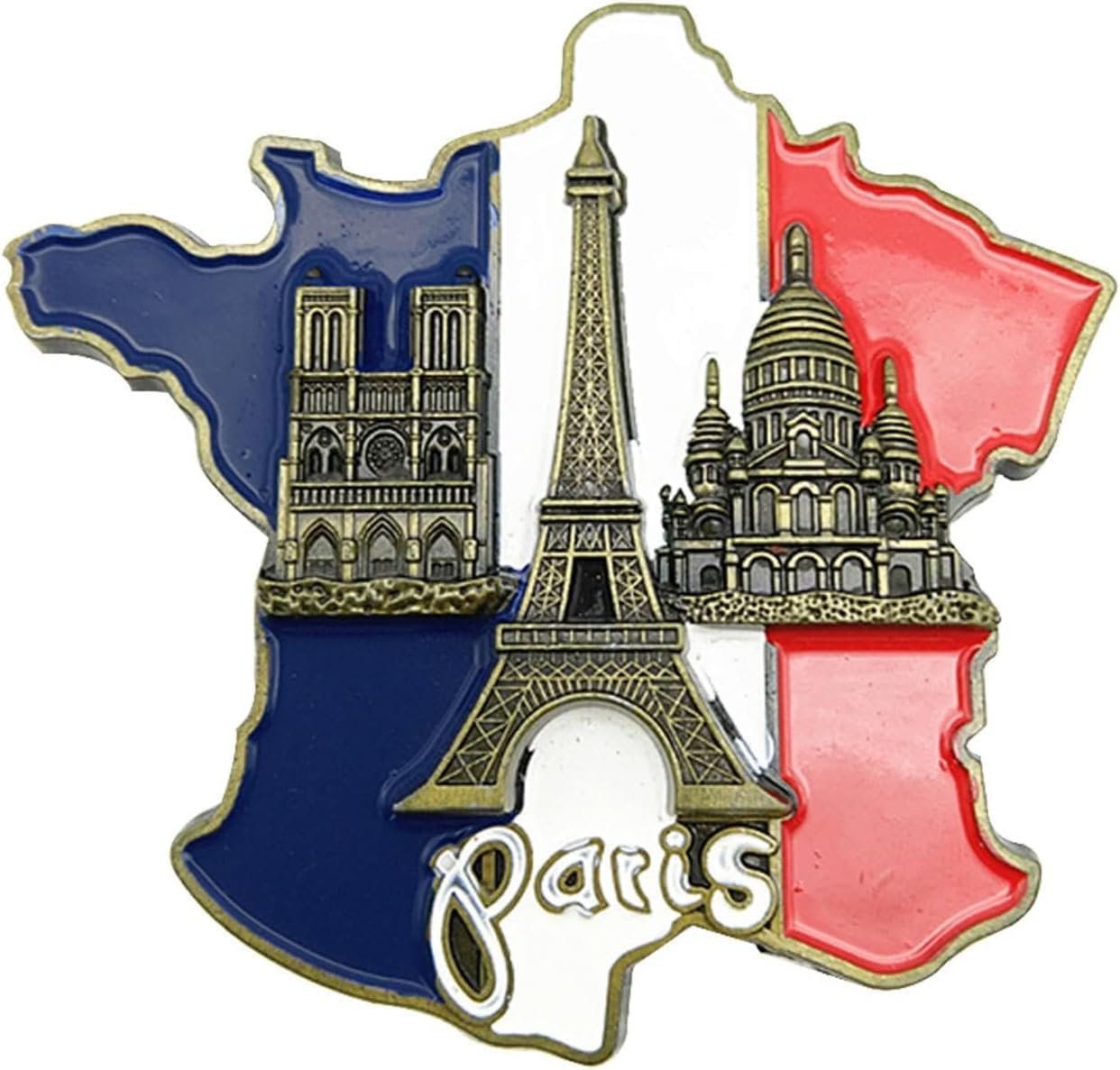 wholesale 1 pc multicolour france map refrigerator sticker-europe tourist souvenir,innovative 3d resin fridge magnet stickers, notre-dame cathedral de paris france eiiffel tower kitchen accessories factory & supplier oem