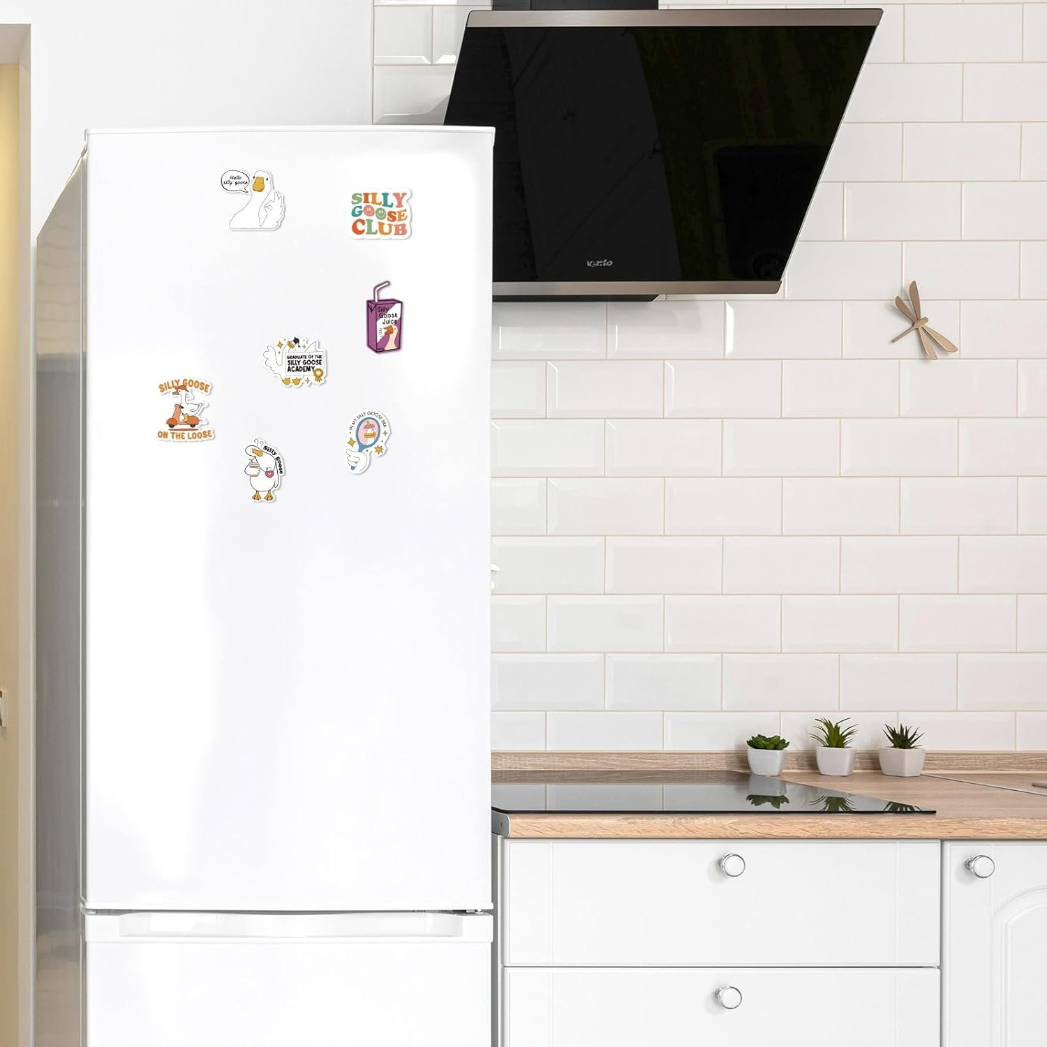 wholesale 8 pcs funny goose magnets, cute cartoon animal meme magnet for home kitchen office, silly goose magnets for refrigerators, toolboxes, lockers, refrigerator magnet factory & supplier oem