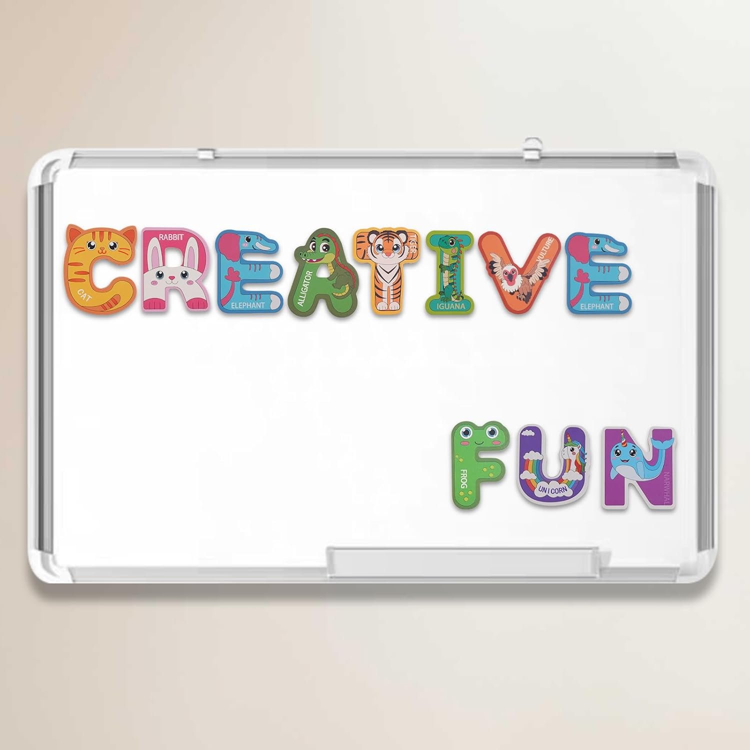 wholesale large wooden magnet alphabet letters for kids - cute animal magnetic letters for fridge magnetic abc for classroom kids gift preschool 3 4 5 years old factory & supplier oem