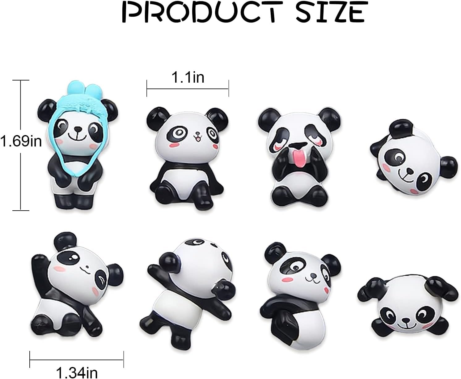wholesale panda refrigerator magnets,8 pack decorative fridge magnets,3d animals resin strong cute decorations for home office whiteboard kitchen,kfblaiming magnetic funny board gifts for adults factory & supplier oem
