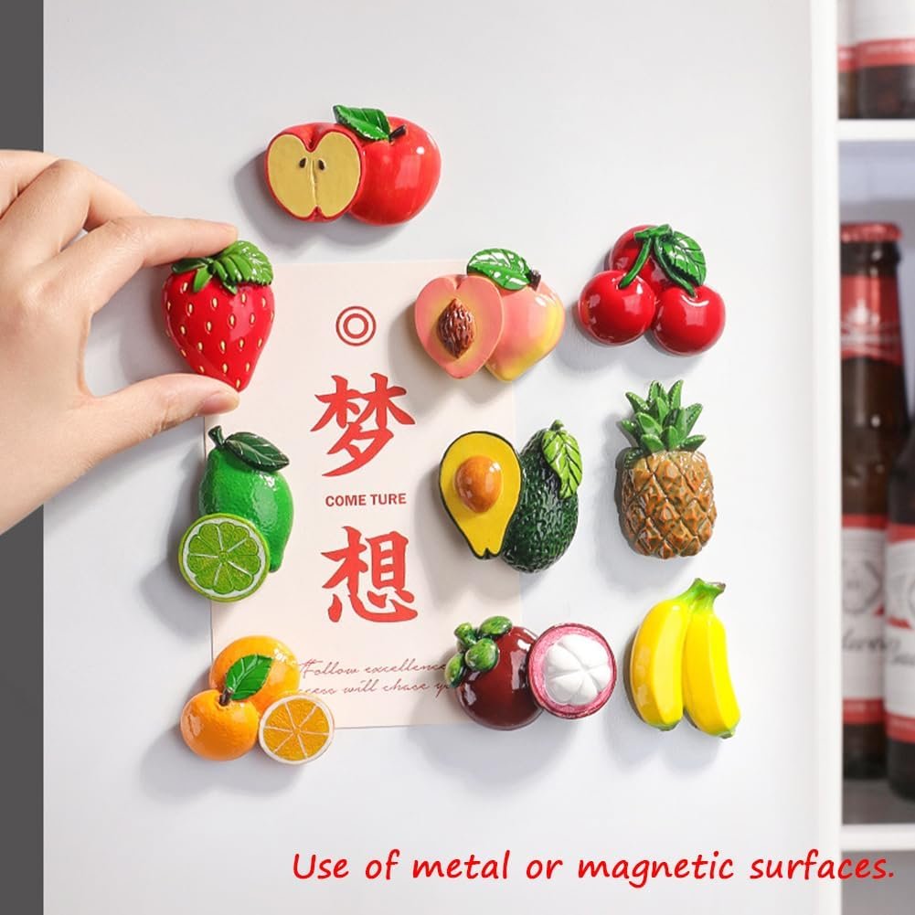wholesale 10 pcs fruit fridge magnets funny fridge magnets cute refrigerator magnets for refrigerators, whiteboards, maps and other magnetic items factory & supplier oem