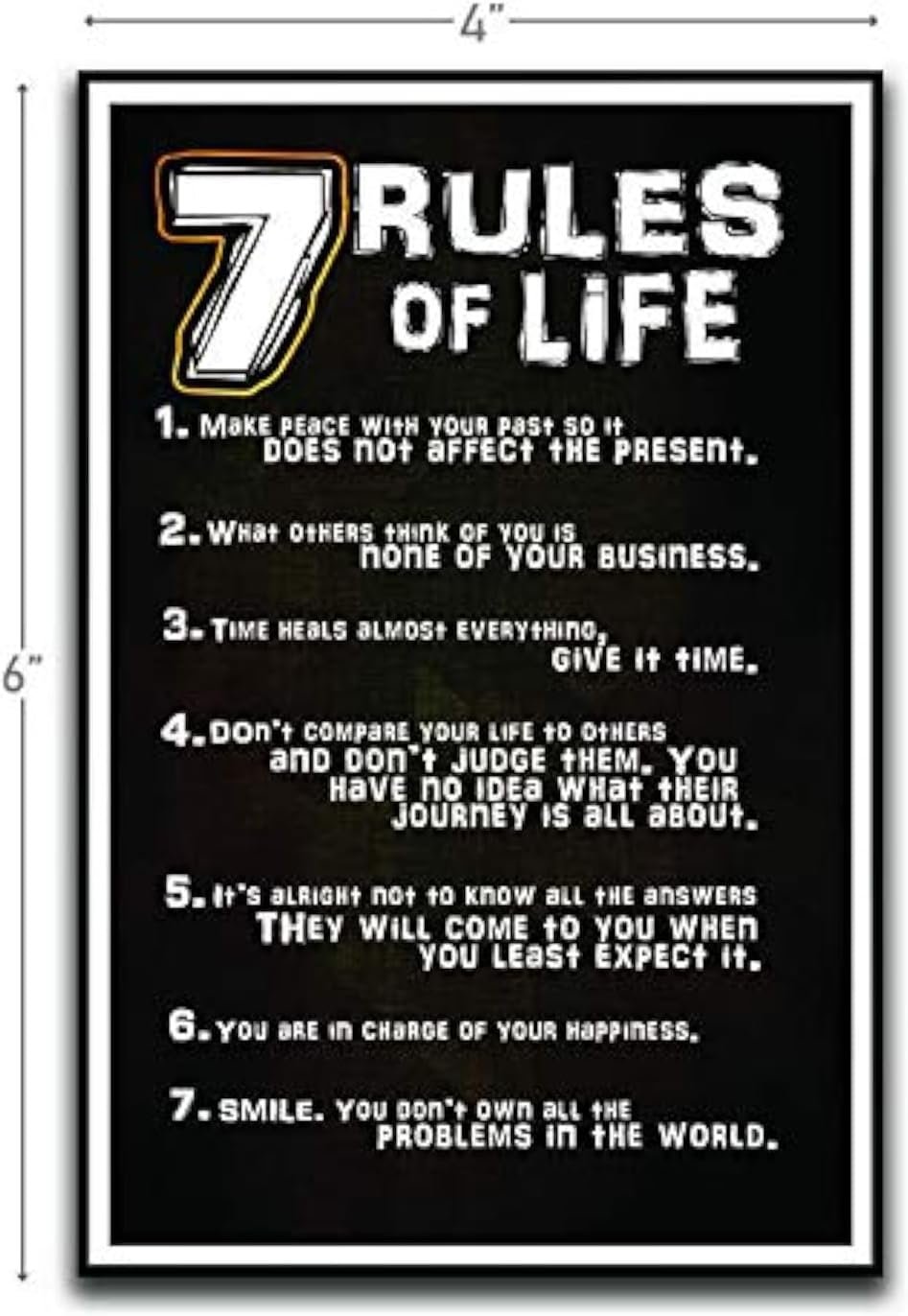wholesale 7 rules of life motivational inspirational funny magnet - refrigerator toolbox locker car ammo can factory & supplier oem