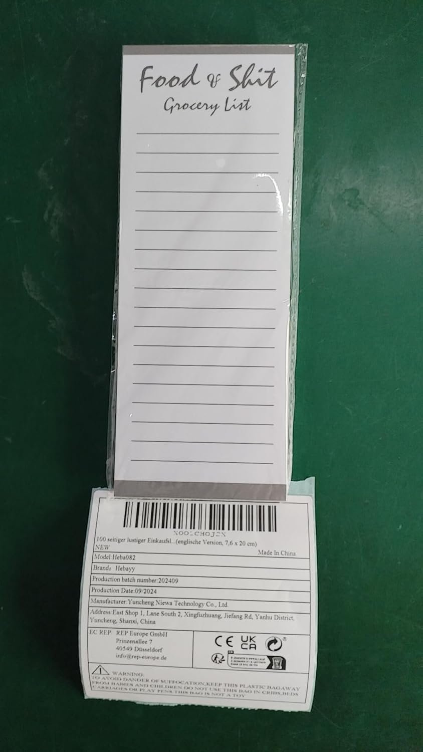 wholesale hebayy 100 pages food&shit magnetic back funny grocery list planner note pad to do list for fridge locker (3
