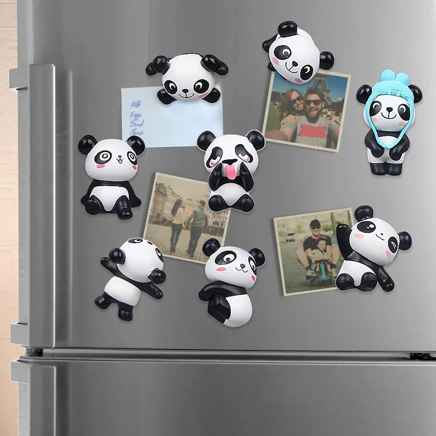 wholesale panda refrigerator magnets,8 pack decorative fridge magnets,3d animals resin strong cute decorations for home office whiteboard kitchen,kfblaiming magnetic funny board gifts for adults factory & supplier oem