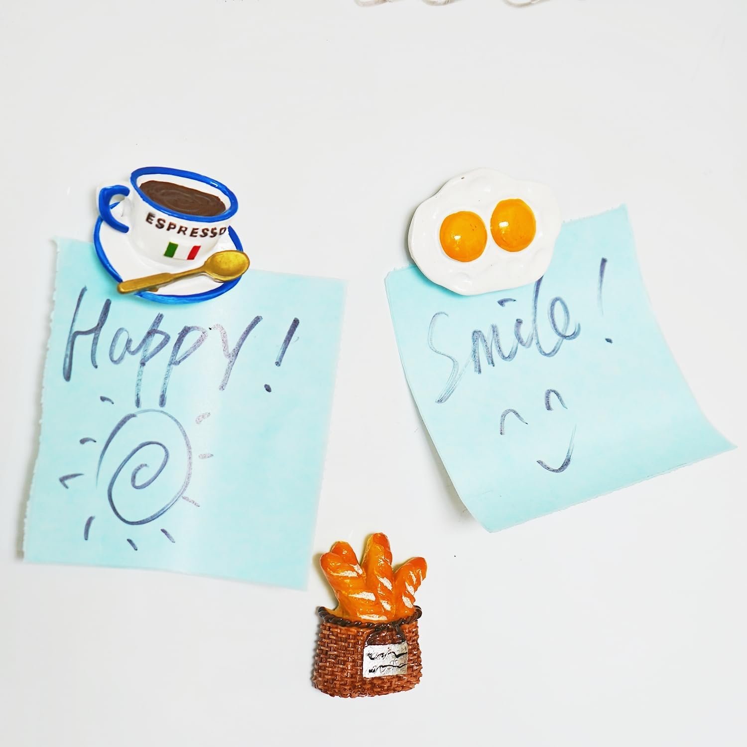 wholesale food refrigerator magnets for home kitchen decor, funny decorative fridge magnets, miniature food mode, with eggs coffee mug bread magnet factory & supplier oem