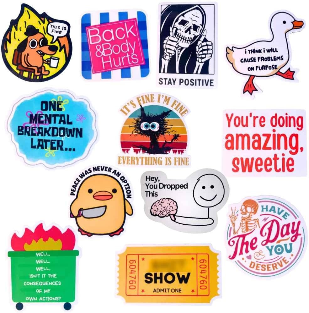 wholesale yj premiums 12-piece fridge magnets - funny memes, cute animals, and words for home/office decoration factory & supplier oem