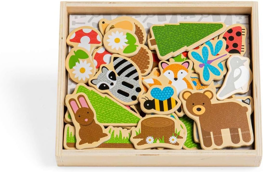 wholesale bigjigs toys wooden woodland magnets - 35 magnets factory & supplier oem