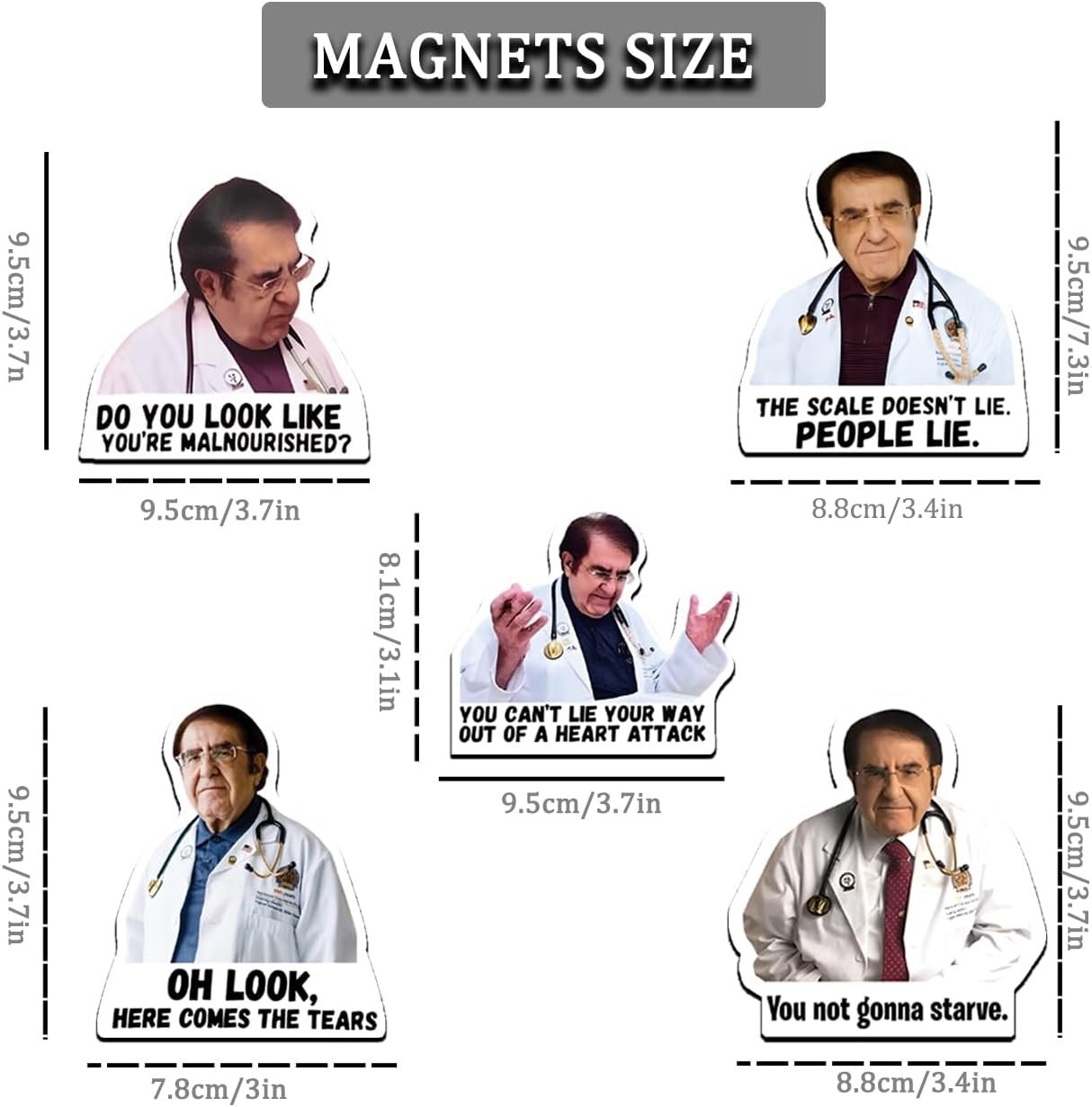 wholesale 5pcs large dr now magnets 3.7''× 3.7