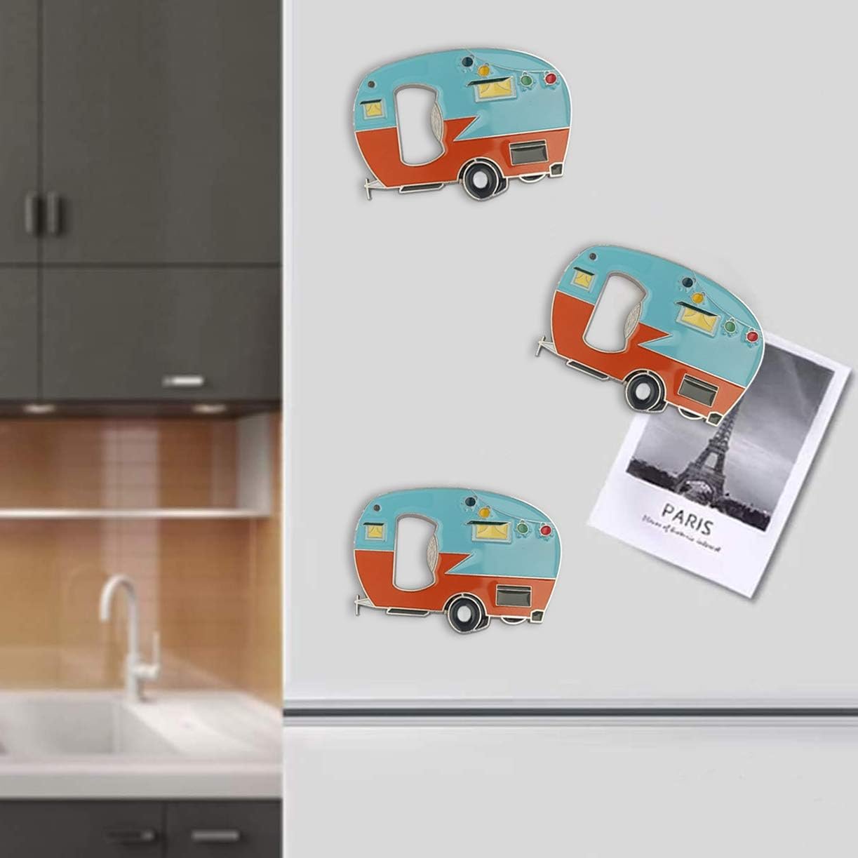 wholesale bottle opener magnetic with fridge magnets sticker,rv camper bottles opener caravan bottle beer opener unique beer gift idea for camper lovers cool gadgets outdoor picnic home using factory & supplier oem