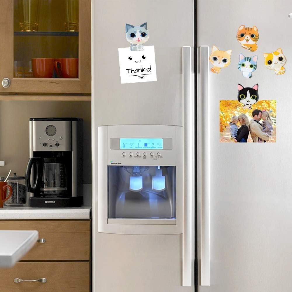 wholesale 6-pack fridge magnets for kids adults refrigerator magnets cute cats ornament funny decor for kitchen office classroom whiteboard lockers, magnet set ideal gift by morcart (6pcs-cat) factory & supplier oem