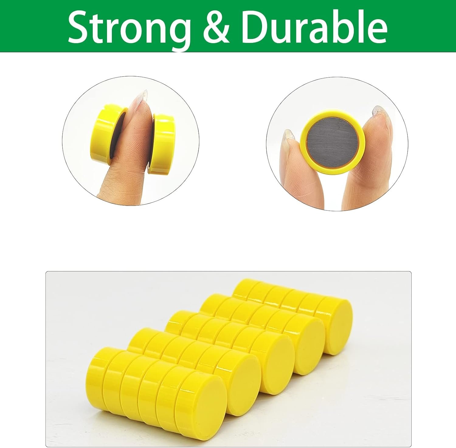 wholesale zdzblx 30 pack fridge magnets - strong, heavy duty, mini round magnets for refrigerator, whiteboard, locker, kitchen, office, classroom (yellow) factory & supplier oem