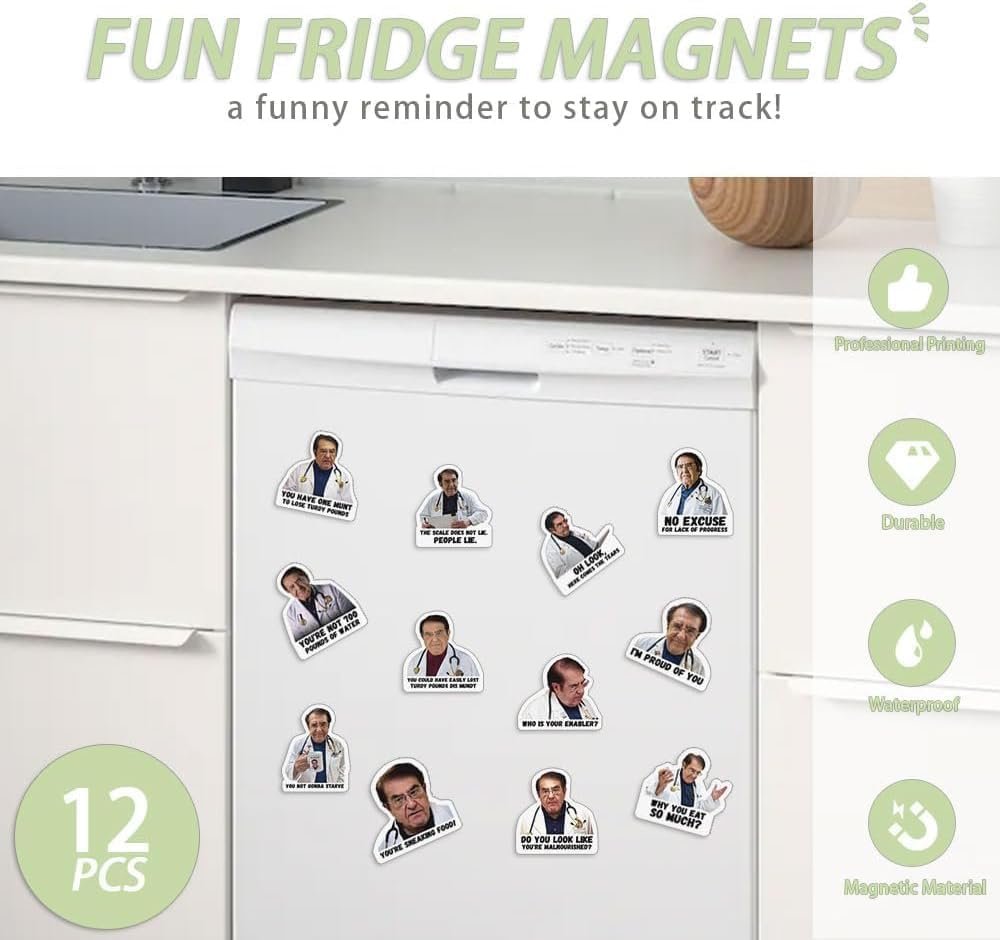wholesale dr now magnets fridge 12-pack, high definition ultra strong magnet for refrigerator & car - funny dr nowzaradan motivational diet factory & supplier oem