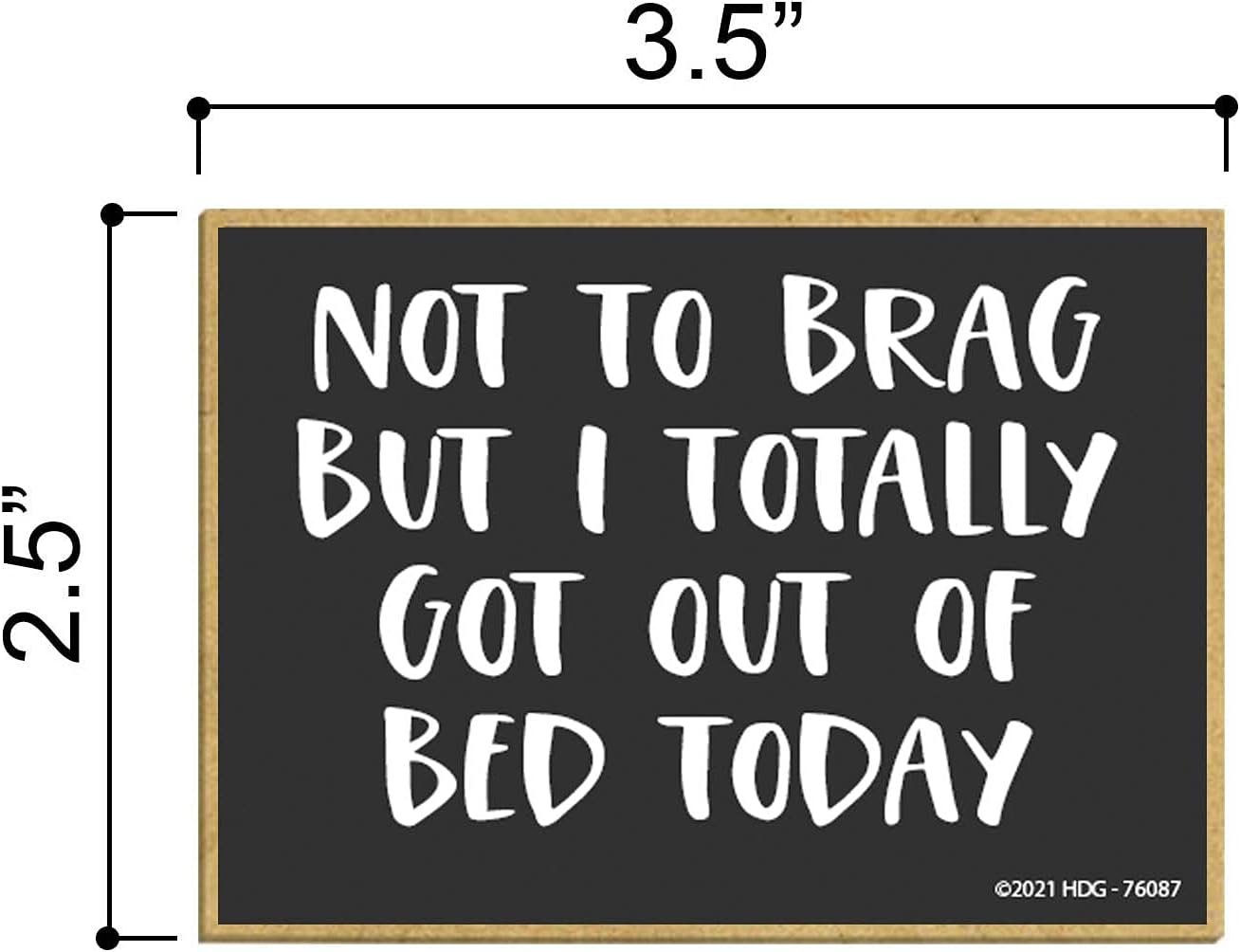 wholesale honey dew gifts, not to brag but i totally got out of bed today, 2.5 inch by 3.5 inch, funny locker decorations, refrigerator magnets, fridge magnets, decorative funny sayings magnets, 76087 factory & supplier oem