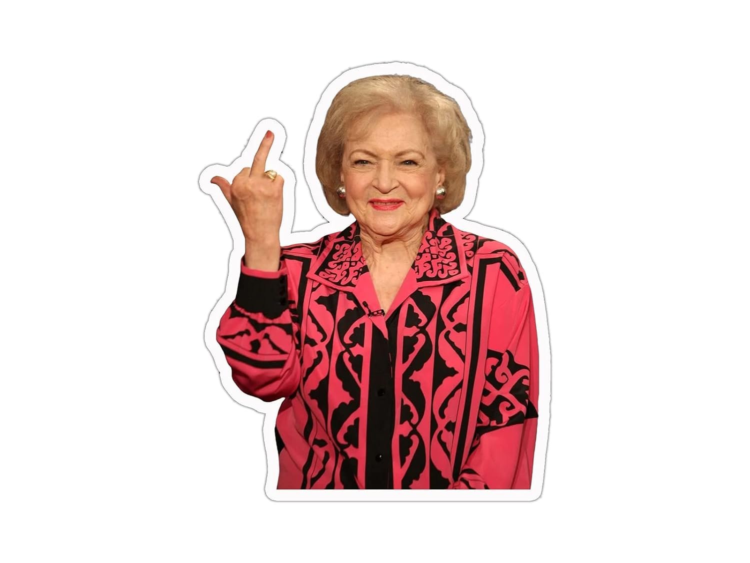 wholesale stay golden - funny betty white middle finger fans magnet gift for refrigerators and cars factory & supplier oem