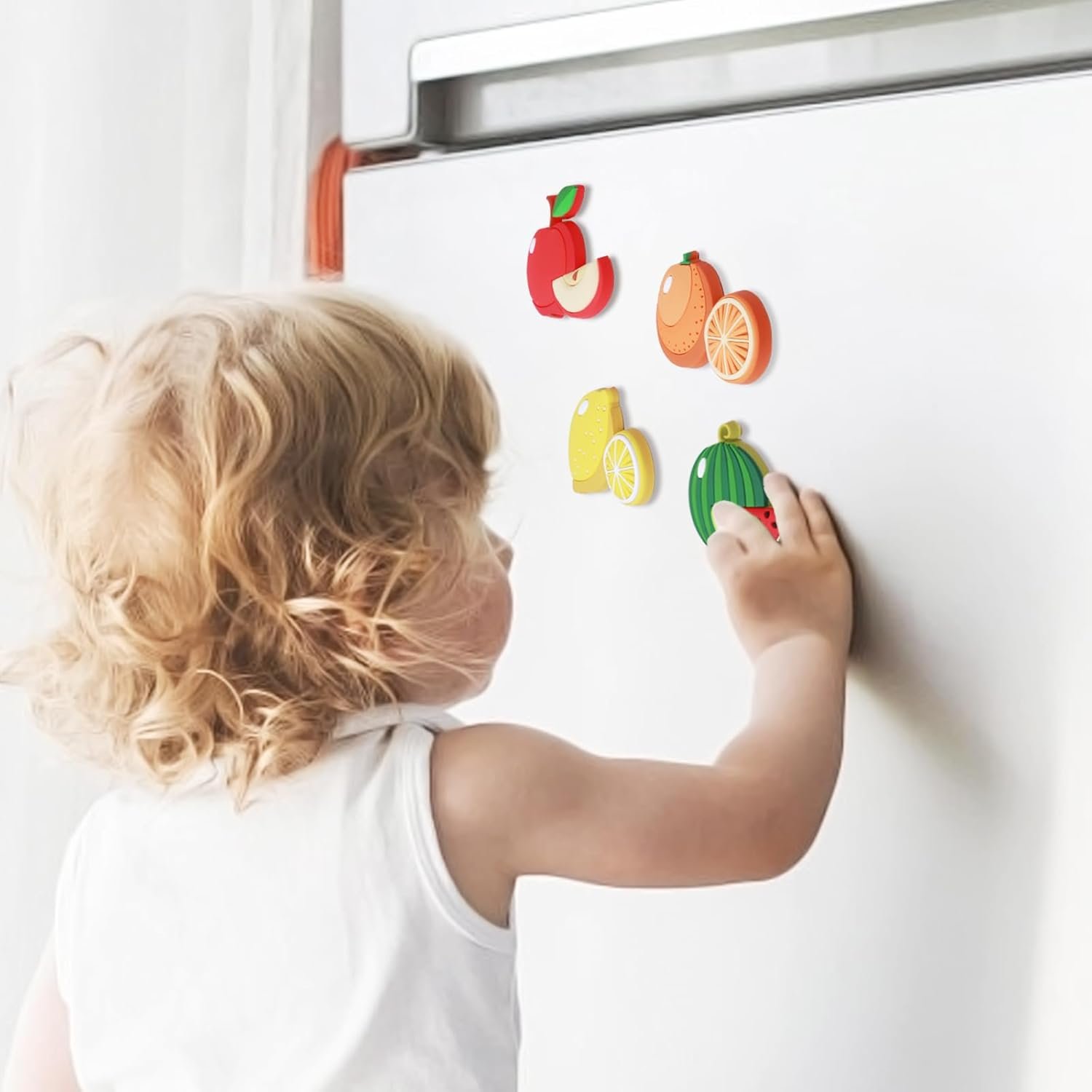 wholesale supineedo fridge magnet for toddlers 1-3, strong magnetic rubber cute fruit refrigerator magnet for kids, kids magnets for fridge baby magnet toys children gift for whiteboard fridge dishwasher oven factory & supplier oem