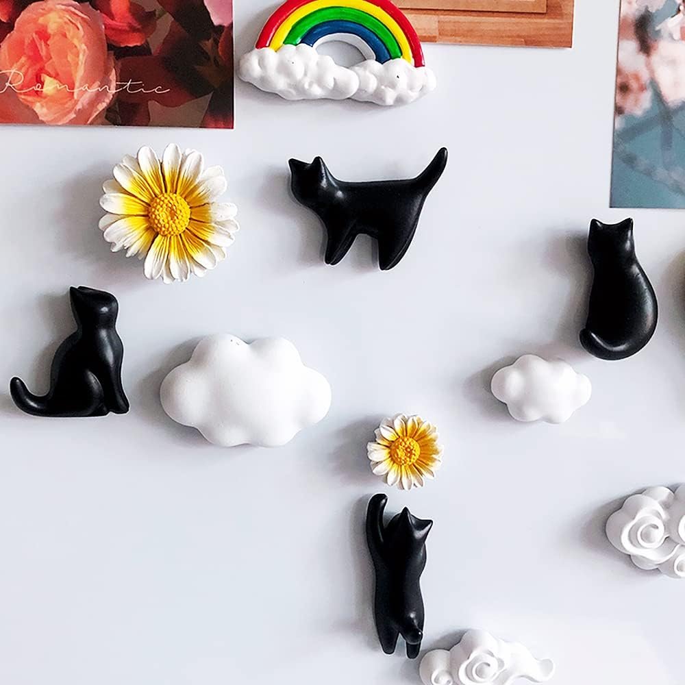 wholesale black cat refrigerator magnets, 4 pack cute cat fridge magnets gift for lady cats lovers novelty butt, 3d small fridge magnet funny for kitchen refrigerator, office, or classroom decor factory & supplier oem