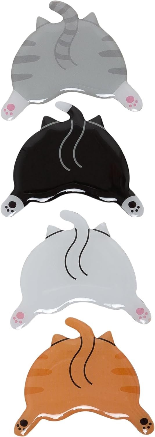 wholesale pearhead cat bum kitchen magnets, pet themed refrigerator magnets, funny novelty gift for cat lovers and pet parents, ideal decor for home, school locker and office whiteboard, set of 4 factory & supplier oem