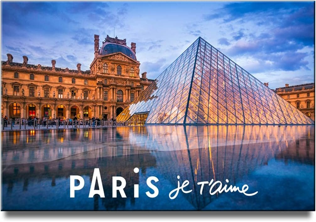 wholesale paris fridge magnet france travel souvenir louvre museum and the pyramid factory & supplier oem