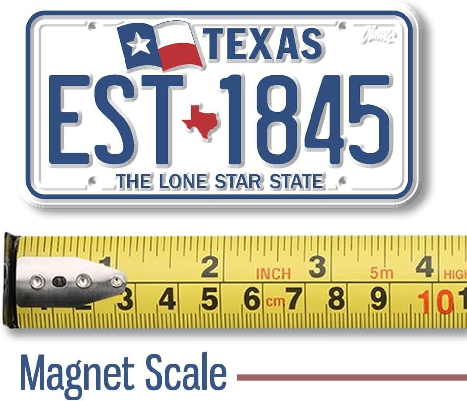wholesale texas state license plate magnet by classic magnets, 1.9