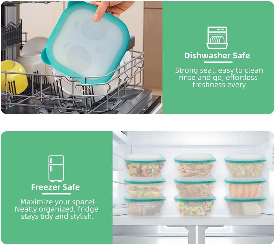 wholesale collapsible silicone magnetic food preservation container, refrigerator food preservation box, reusable 30 oz lucn box for camping travel and picnic factory & supplier oem