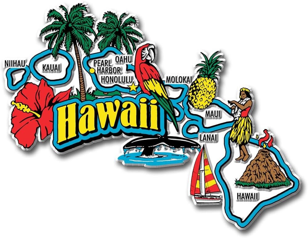 wholesale hawaii jumbo state magnet by classic magnets, 4.7