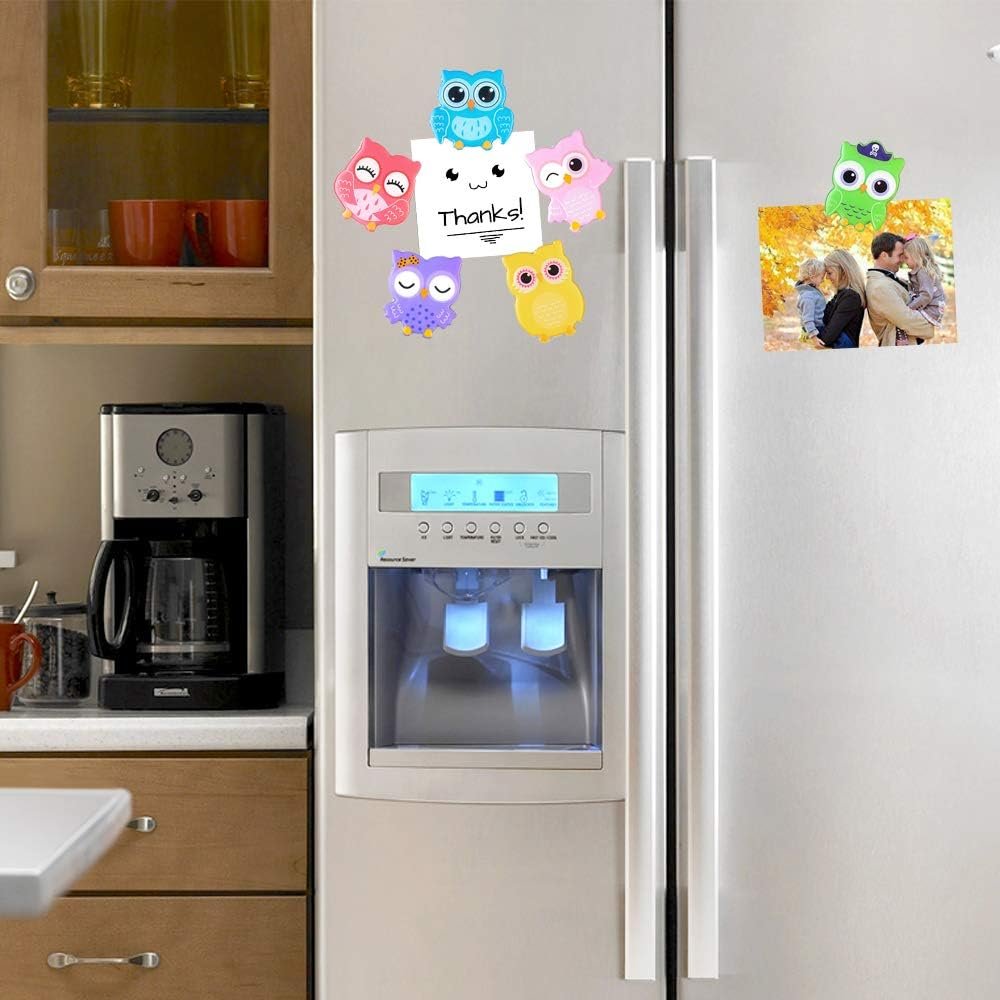 wholesale 6-pack fridge magnets for kids adults refrigerator magnets cute owl ornament funny decor for kitchen office classroom whiteboard lockers, magnet set ideal gift by morcart (6pcs-owl) factory & supplier oem