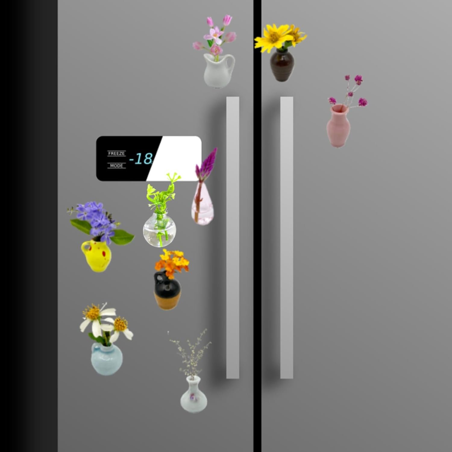 wholesale mini buds vases magnets for fridge,mini ceramics flowers pot refrigerator magnets funny 3d vases plants diy decoration office kitchen accessories (6pcs) factory & supplier oem